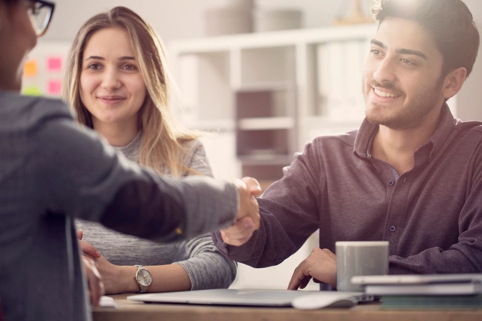 Business people shaking hands